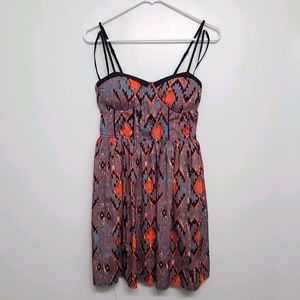 Tribal Print Dress with Pockets